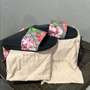 Gucci Floral Slide Sandals